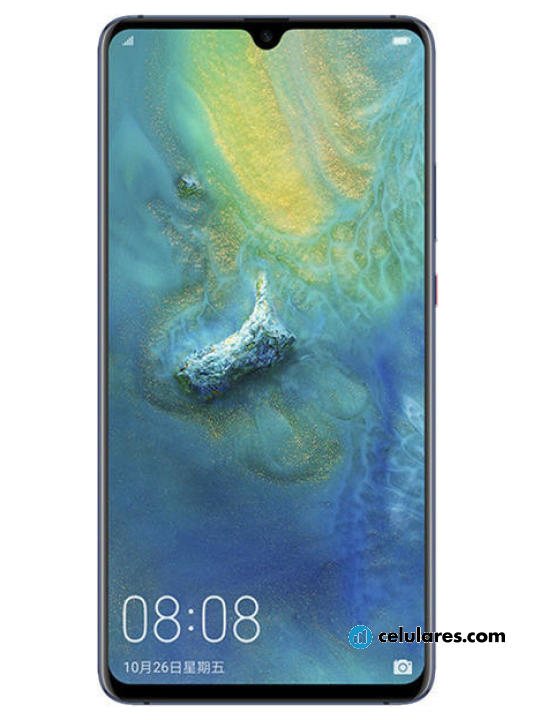 Fotografías Varias vistas de Huawei Mate 20 X (5G) Verde. Detalle de la pantalla: Varias vistas