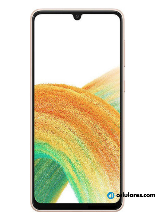 Fotografías Frontal de Samsung Galaxy A33 5G Melocotón. Detalle de la pantalla: Pantalla de inicio